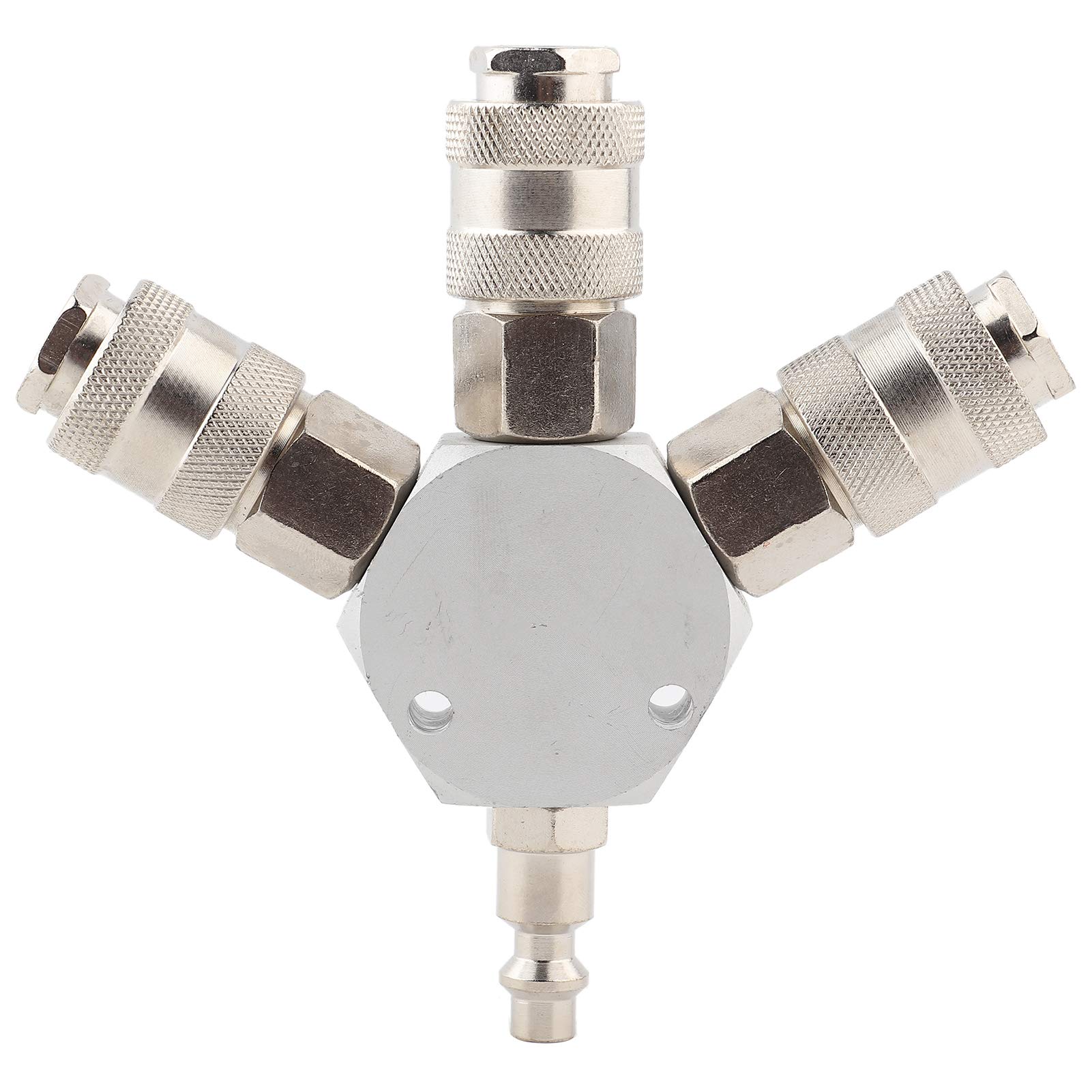 1/4'' F-NPT 3 Ways Pneumatic Quick Connector Manifold Air Hose Splitter