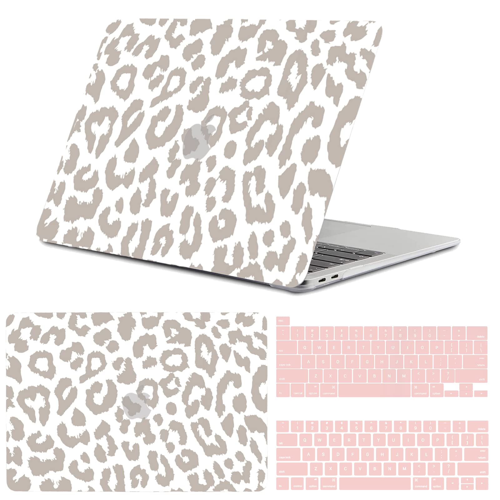 Photo 1 of GABraden Compatible with MacBook pro 13 inch Case,2020 2019 2018 2017 2016(A2338 M1/A2159/A2251/A2289/A1989/A1706) with Touch ID and 2 Pack Keyboard Protectors,Laptop Hard Shell?Grey Leopard Cheetah?