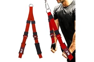 TAVIEW Tricep Rope Cable Attachment (Two Lengths Built in One) Greater Range of Motion,Tricep Pull Down Rope Extension Straps Cable Crossover Accessories