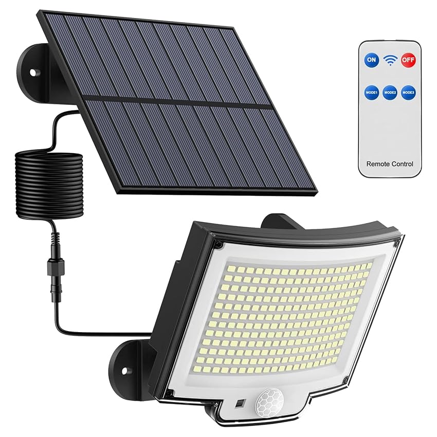 Topabol Luce Solare Led Esterno con Sensore di Movimento [228LED/3Modes] Luci Solari