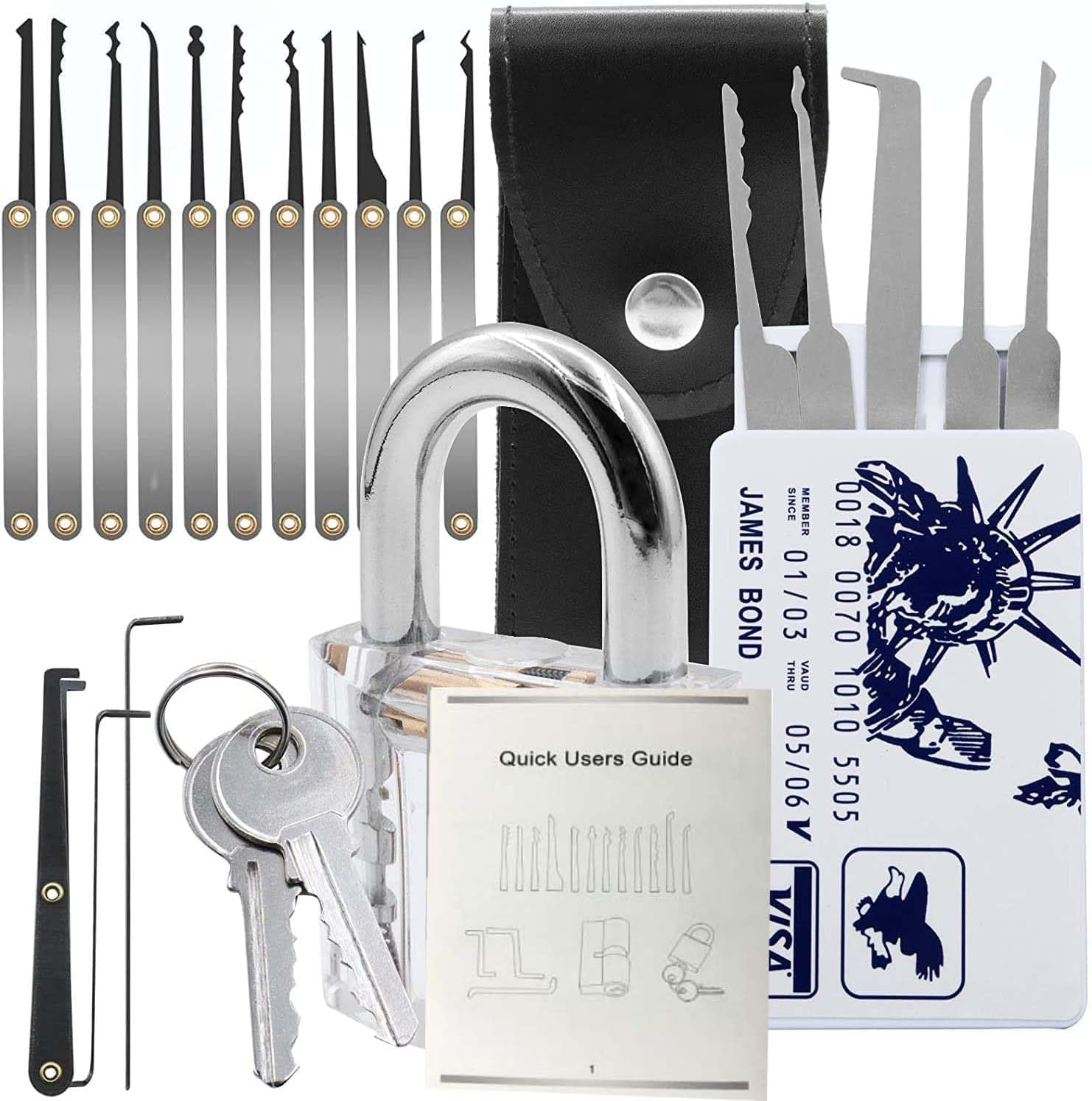 Photo 1 of (missing pieces) Weather Proof Lock, 3 Inch Long Shackle Pad Lock Solid Brass Padlock with 3 Same Keys Waterproof Rustproof