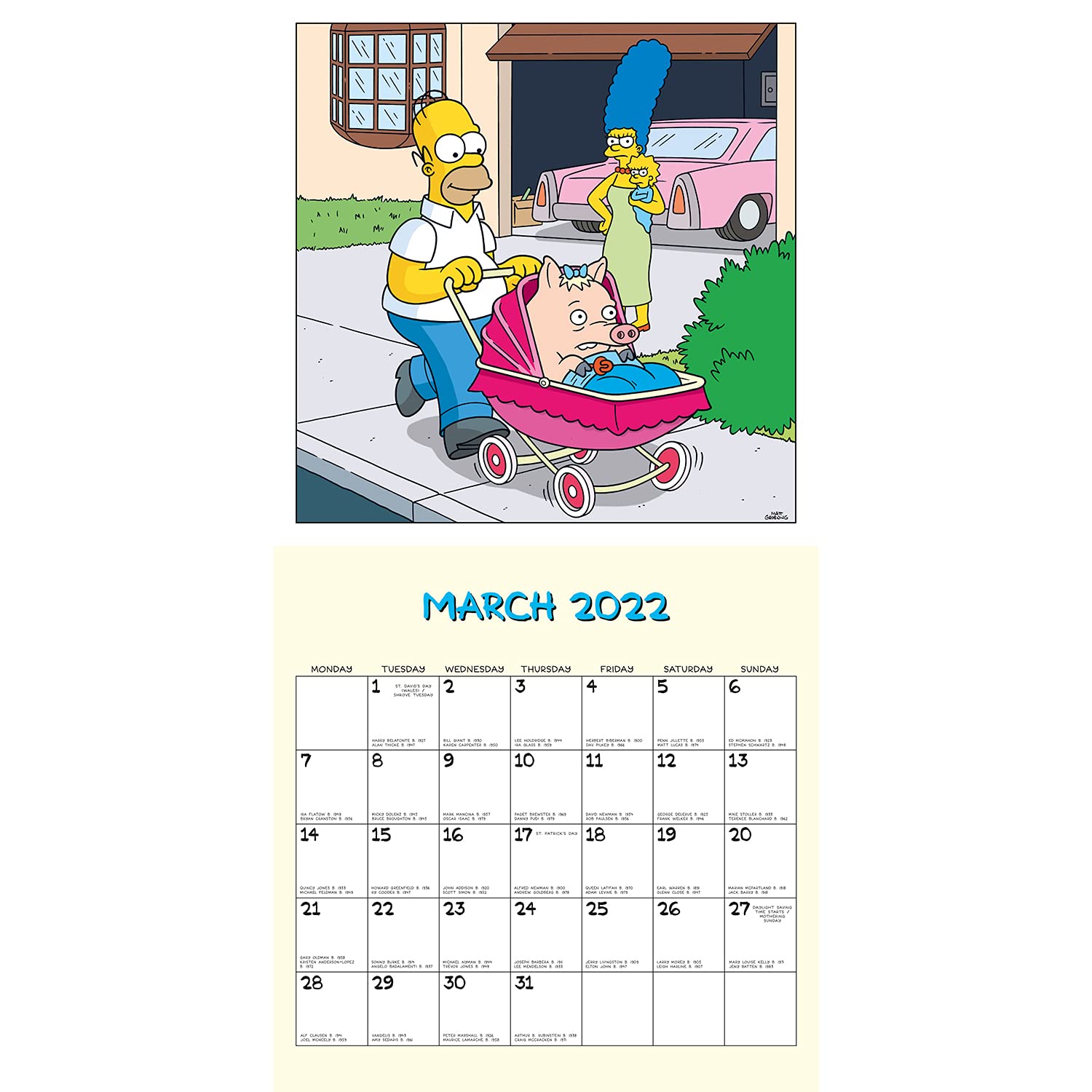 Sictom Calendrier 2023 Official The Simpsons 2022 Calendar - Month To View Square Wall Calendar  (The Official Simpsons Square Calendar 2022) : Danilo Promotions Ltd:  Amazon.co.uk: Books