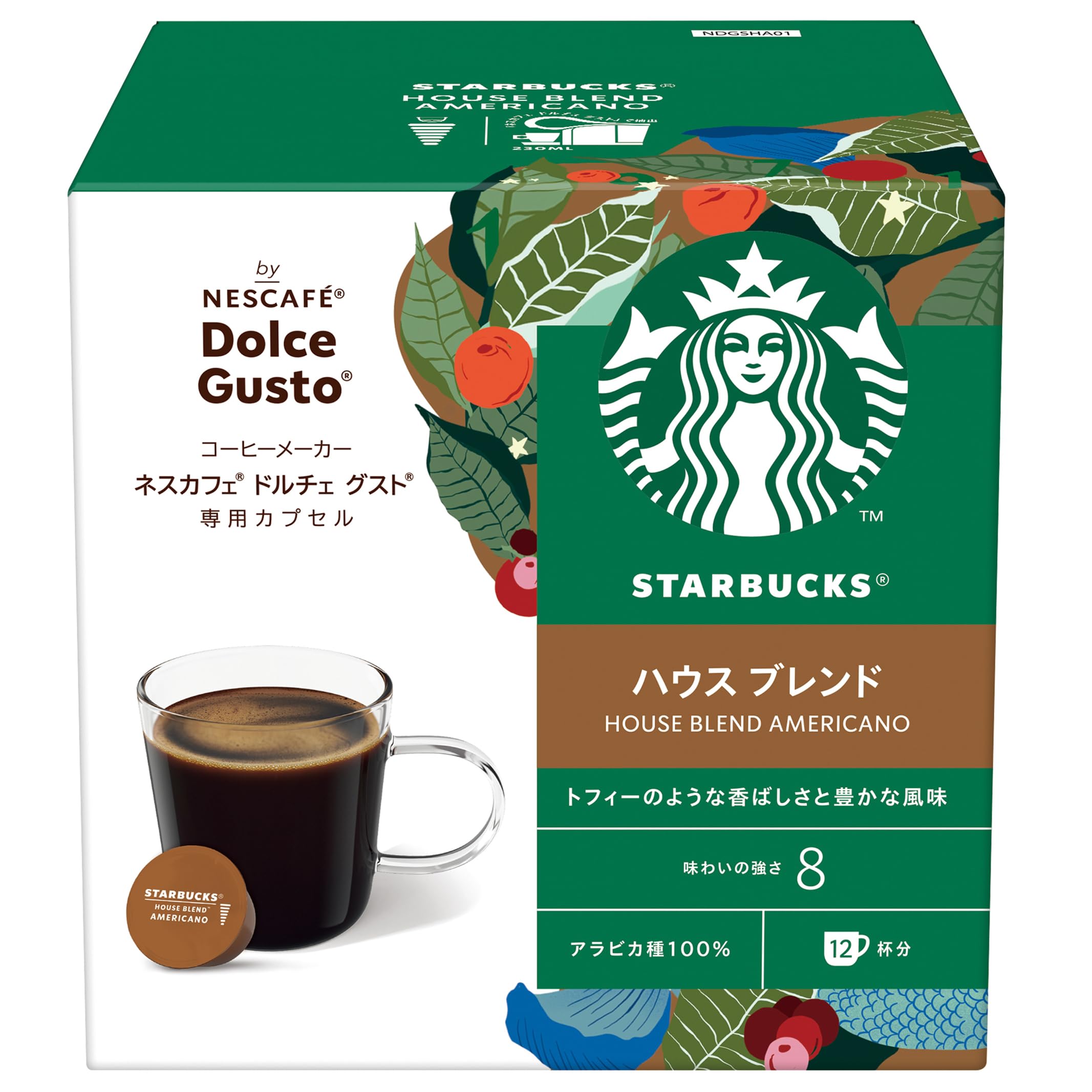 スターバックス ハウス ブレンド ネスカフェ ドルチェ グスト 専用カプセル 12P×1箱【 レギュラー コーヒー 】商品画像