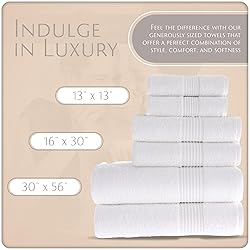 MAURA Basics Bath Towel Sets for Bathroom with