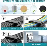 Vinabo 10x Black Nylon Cable Holder Clips Self Adhesive Cord Wire Organiser view 4