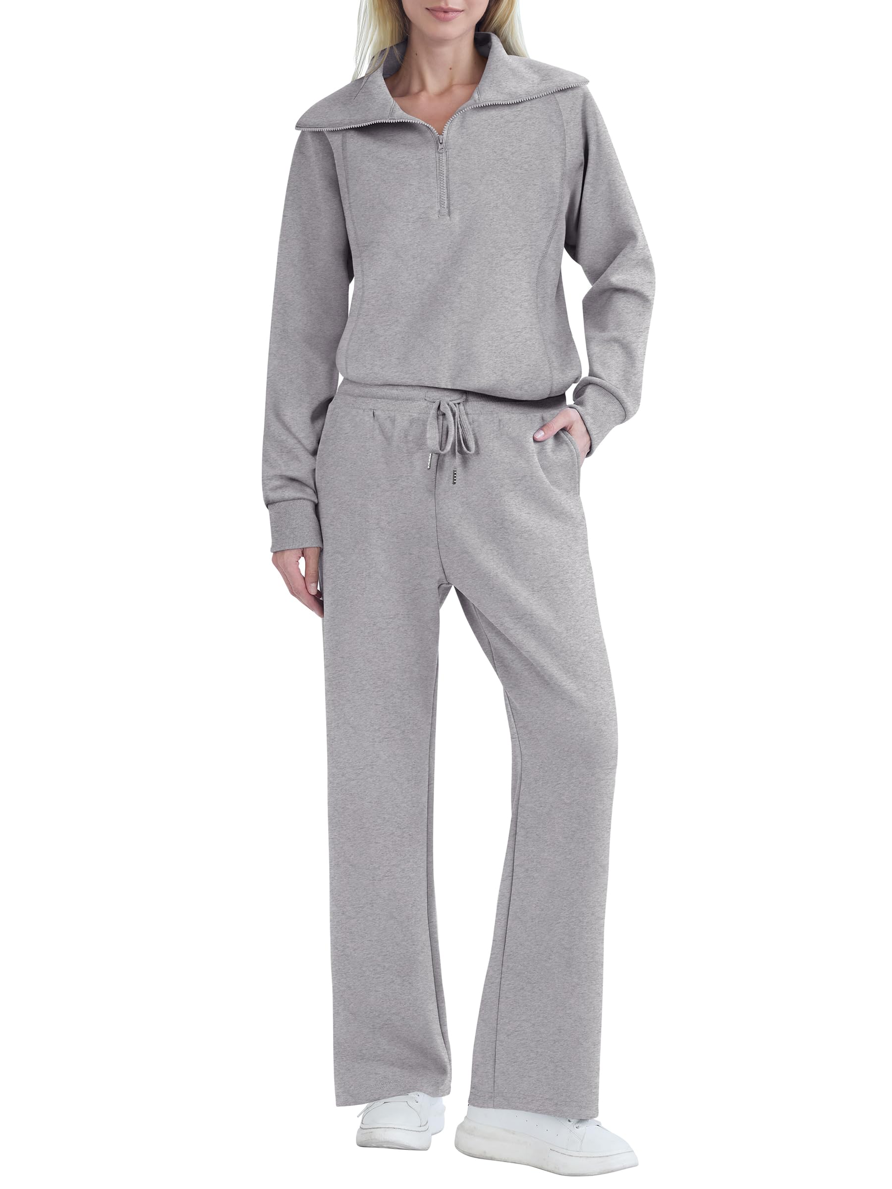 Photo 1 of **top only**REORIA Women 2 Piece Outfits Fall Sweatsuit Oversized Sweatshirt Sweatpants Tracksuit Sweat Lounge Basic Matching Set 2025 