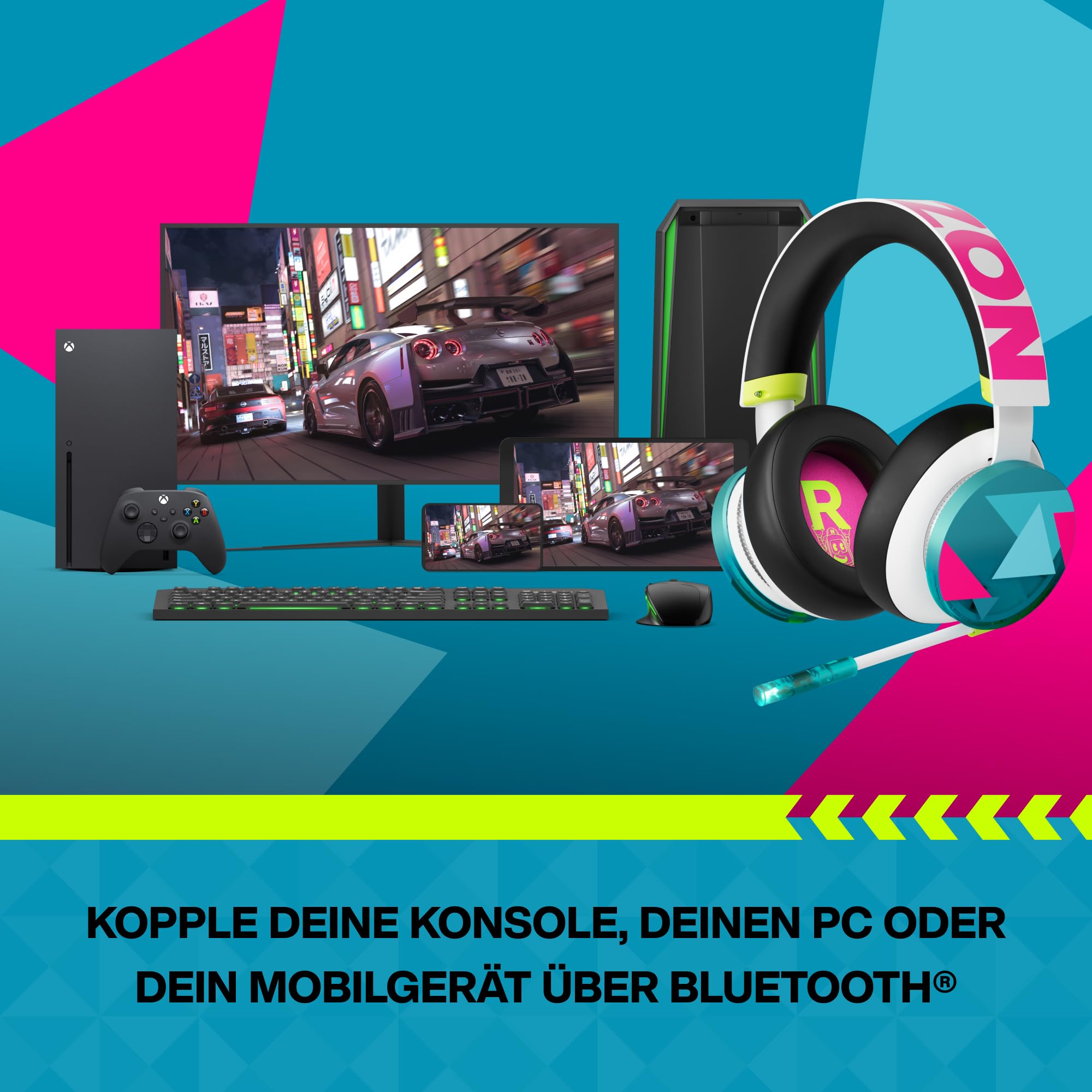 Xbox Wireless Headset – Forza Horizon 6 Limited Edition Series X|S, One, PCs und cloudfähige Geräte 7