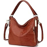 RAVUO Hobo Bag for Women, Fashion Ladies Purse Handbags w Detachable Shoulder Strap