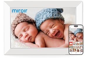 Miroir 10.1 Inch WiFi Digital Photo Frame, 1280x800 HD IPS Touch Screen Digital Picture Frame Display, 32GB Storage, Auto-Rotate, Wall Mountable, Share Photos/Videos Instantly via Frameo App