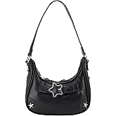 MILAKOO Black Shoulder Bag for Women Y2K Grunge Purse Punk Vintage Crossbody Bag Handbag for Casual