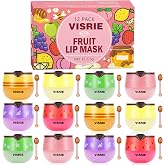 Bee Lip Balm Honey Pot 12 Pack, Propolis Lip Mask, 6 Flavors | Lip Mask Bulk for Dry Cracked Lips, Moisturizing with Propolis and Vitamin E, Stuff for Teen Girls Bulk Gifts for Women