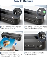 MAXDONE A4 Laminator 9in 4 in 1 with 30 Pouches Paper Cutter Corner Rounder view 4