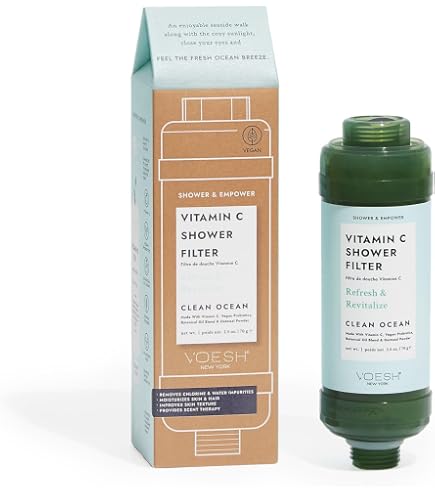 YOUNLEN Filtro De Ducha De 20 Etapas – Suavizante De Agua Con Vitamina C, Elimina Cloro Y Metales Pesados, Compatible Con Cabezales Estándar G1/2″ – Fácil Instalación
