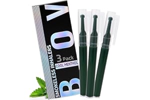 Natural Air Inhaler | Non Electric Flavored Air Refreshing Support | Oral Fixation Cool Menthol Essential Oils, Craving Relie