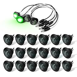 MADCATZ 20 Pcs 3/4 Inch Small Round Smoked Lens