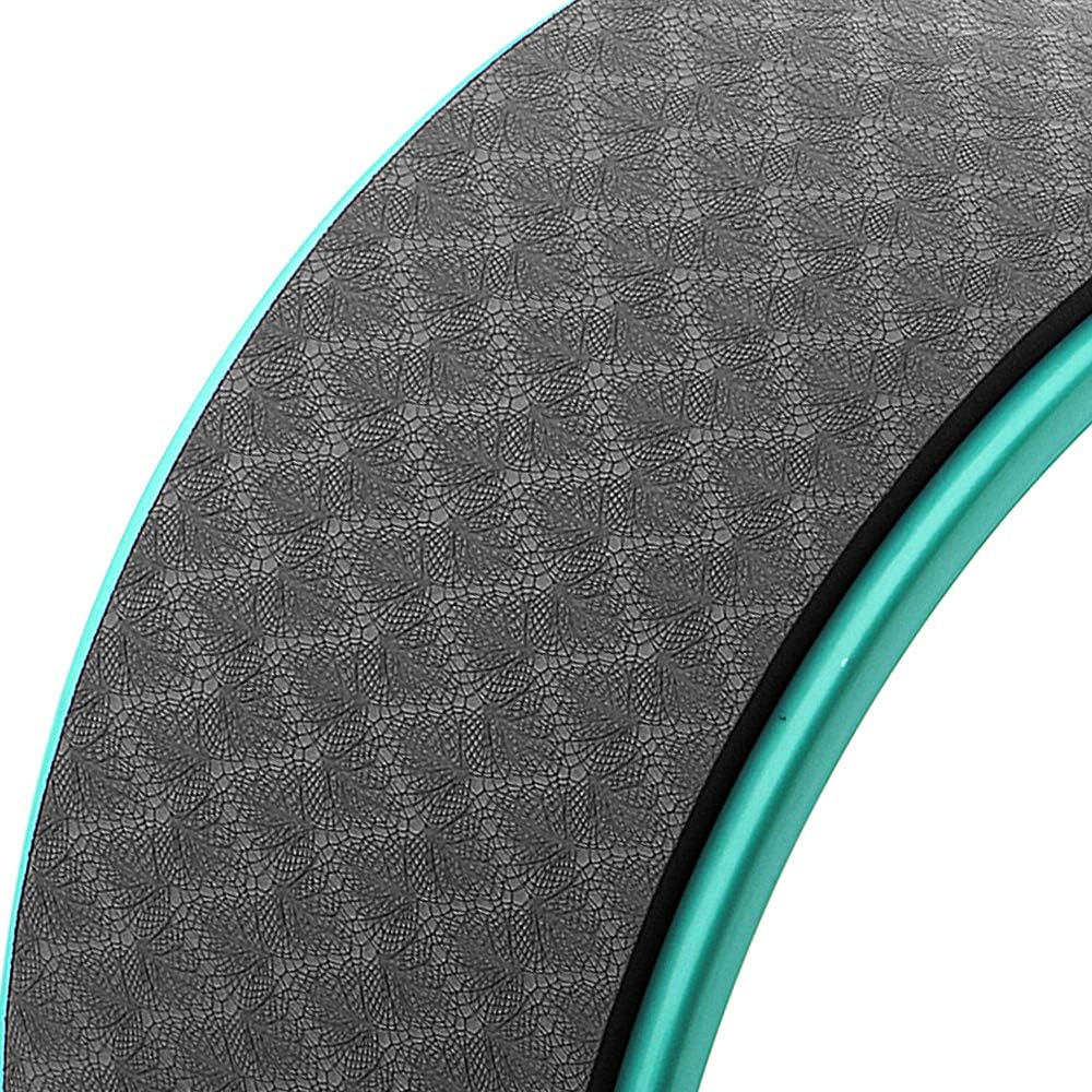 REEHUT Yoga Wheel - 12.6" x 5" Strong Premium Back Roller and Stretcher with Thick Cushion for Dharma Yoga Pose, Backbend & Stretching - (Black) : Sports & Outdoors