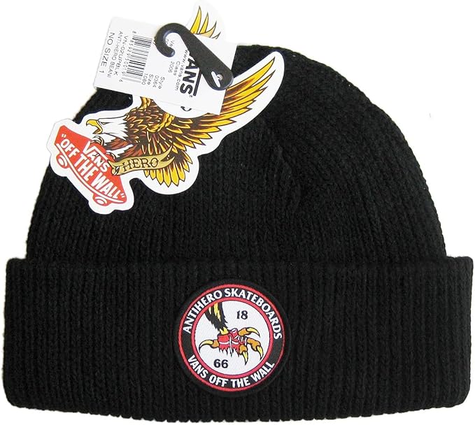 Amazon バンズ Vans ビーニー ニット帽 ニットキャップ キャップ 帽子 Anti Hero Beanie Black メンズ レディース 並行輸入品 ニット 通販