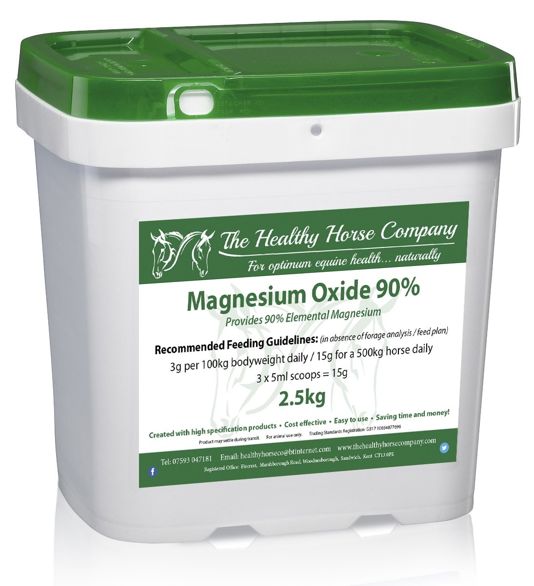 The Healthy Horse Company Magnesium Oxide 90 2.5kg Tub Amazon.co.uk
