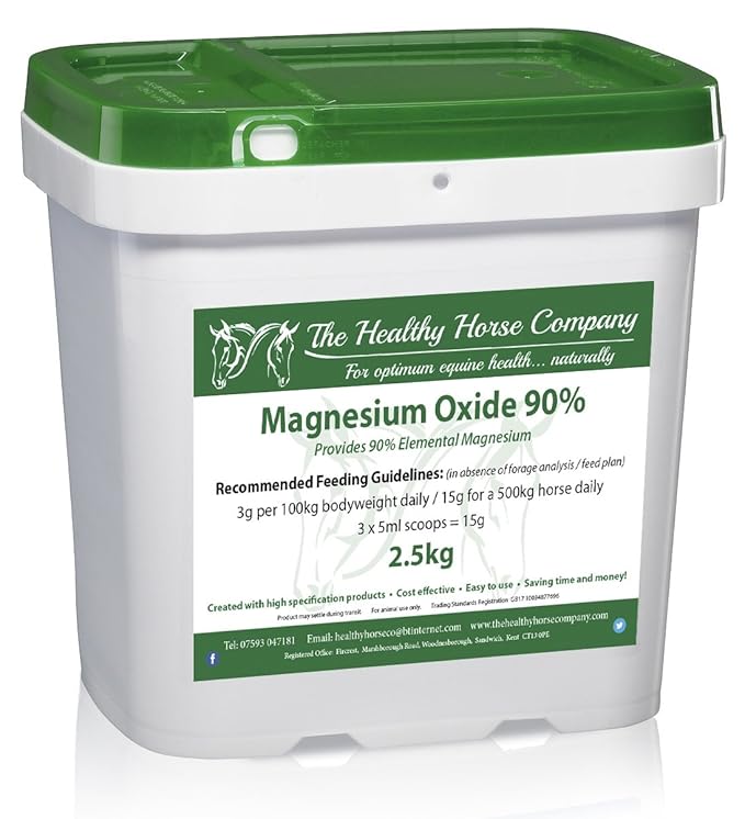 The Healthy Horse Company Magnesium Oxide 90 2.5kg Tub Amazon.co.uk