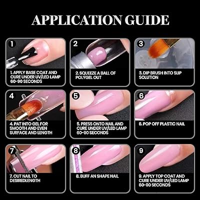 Buy Beetles Poly Extension Gel Dual Nail Form 120 Pcs Builder Gel Flat Stiletto Nail Molds Coffin False Nail Tips For Gel Manicure Nail Art Design Salon Diy At Home Online