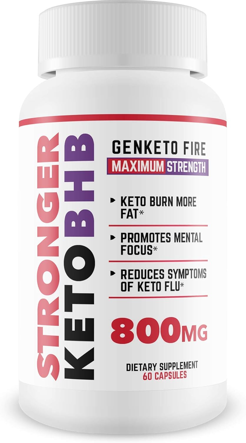 Stronger Keto BHB Weight Loss - Keto Burn More Fat - Enter Ketosis Faster to Start Burning Fat Quicker - Promote Mental Focus - Pure and Potent Strong Keto BHB: Health & Personal Care