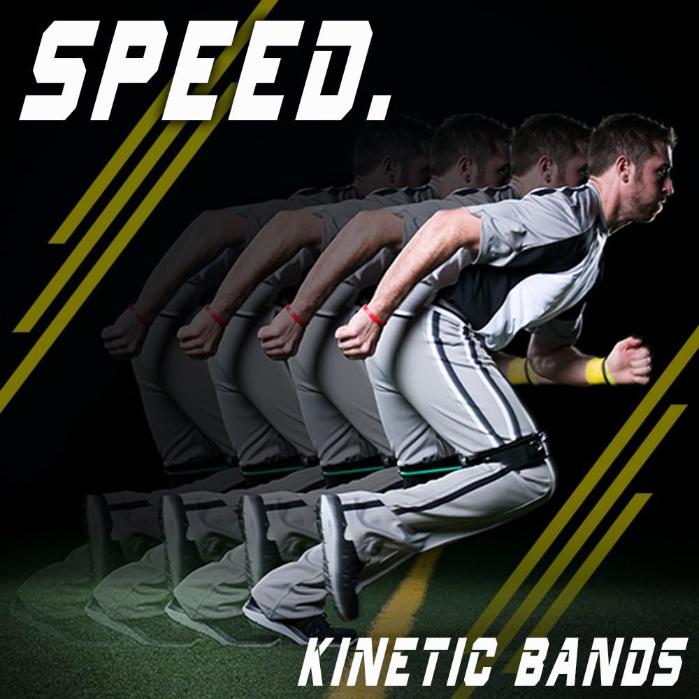 Kinetic Bands | Speed Leg Resistance Bands with Speed and Agility Digital Training Program, Workout Guides, Athletic Stretching Strap | Choose from 3 Levels (Level 3 – Advanced Athletes): Sports & Outdoors