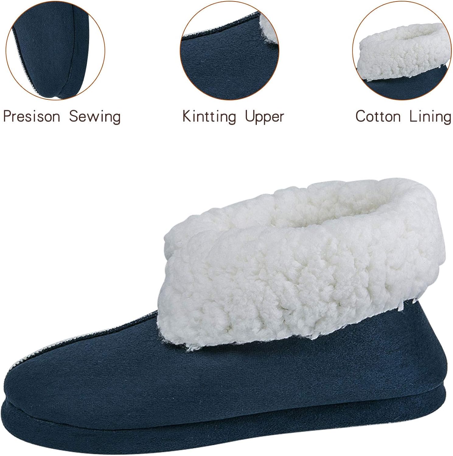 Indoor Slippers Warm Memory Foam Boots Slipper for Men Women JACKSHIBO Men Women Slippers