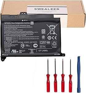 SWEALEER Compatible BP02XL Battery if Applicable HP Pavilion Notebook PC 15 15-AU010WM 15-AU018WM Replacement for BP02041XL HSTNN-LB7H HSTNN-UB7B 849569-541 849909-850 TPN-Q172 Q175 [41Wh 7.7V BP02XL]