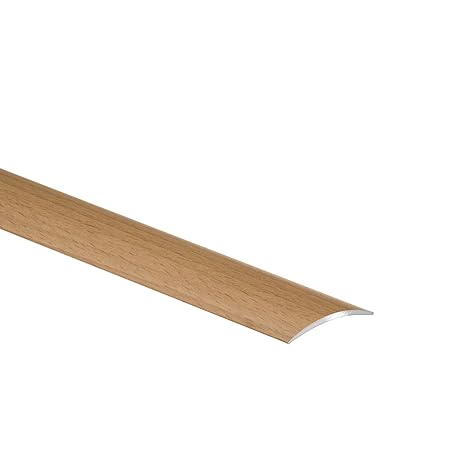 CEZAR W-AL-LPOSK-B-090 Schutzleiste/Übergangsschiene/Übergangsprofil mit Laminat/Holzdekor Buche mit Dübeln breit selbstklebe