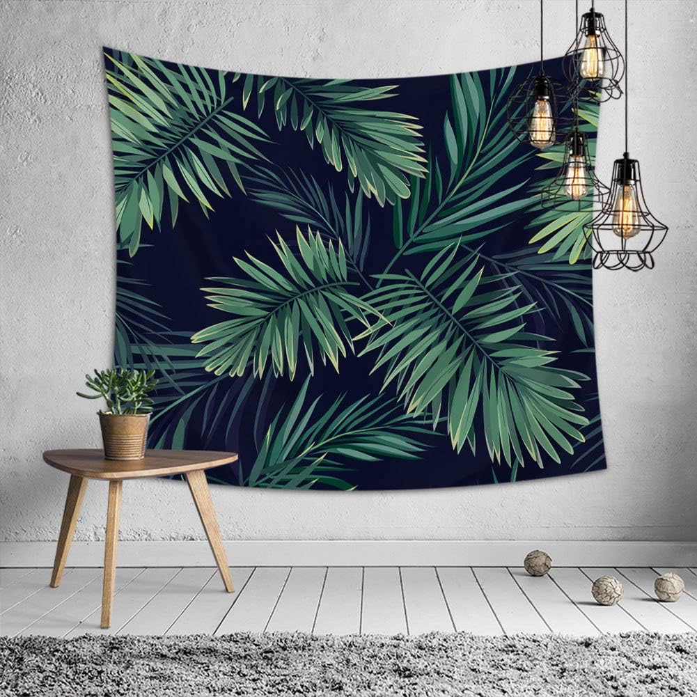 Tapestry Wall Hanging - Wall Tapestry Palm Tree Leaf Tapestry Tropical Plants Tapestries for Bedroom Living Room Dorm (79'' x 59'')