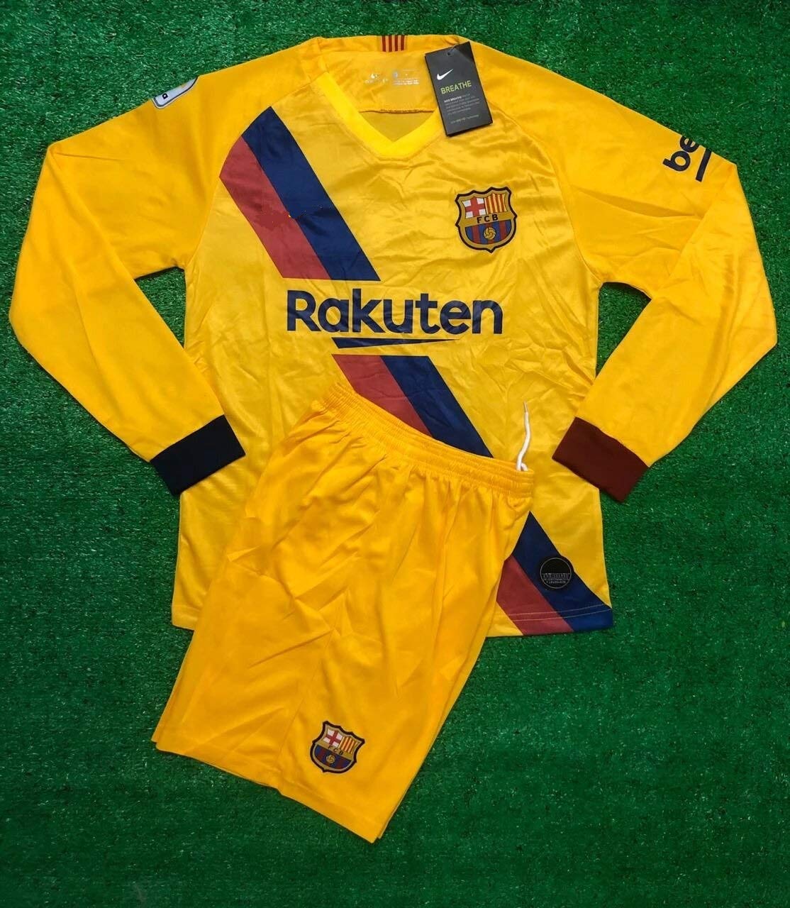 barcelona yellow jersey long sleeve