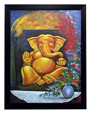 Buy Aadvik Crafts 3d Ganesha Paintings For Home Entrance Door