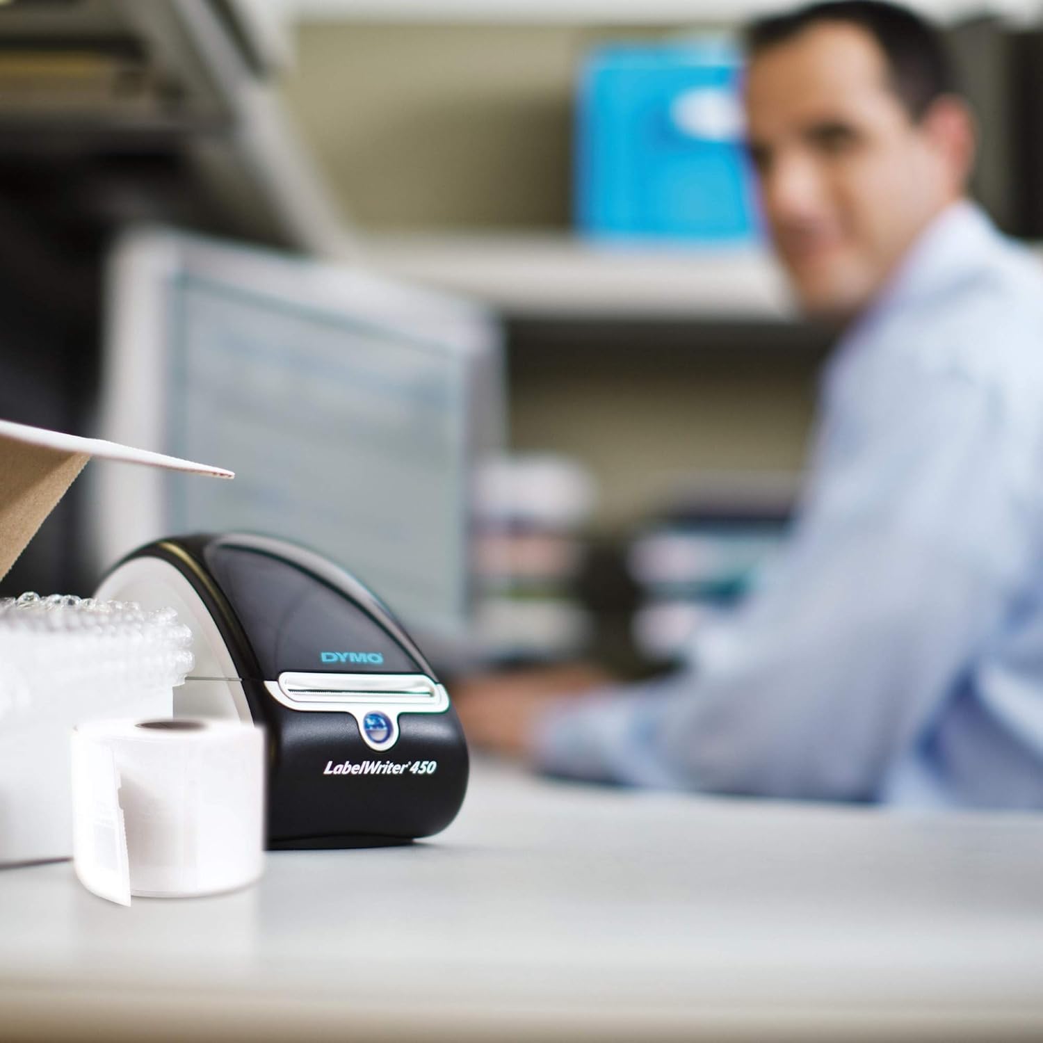 DYMO LabelWriter 450 Thermal Label Printer with 2 rolls of 350 White Mailing Address Labels : Office Products