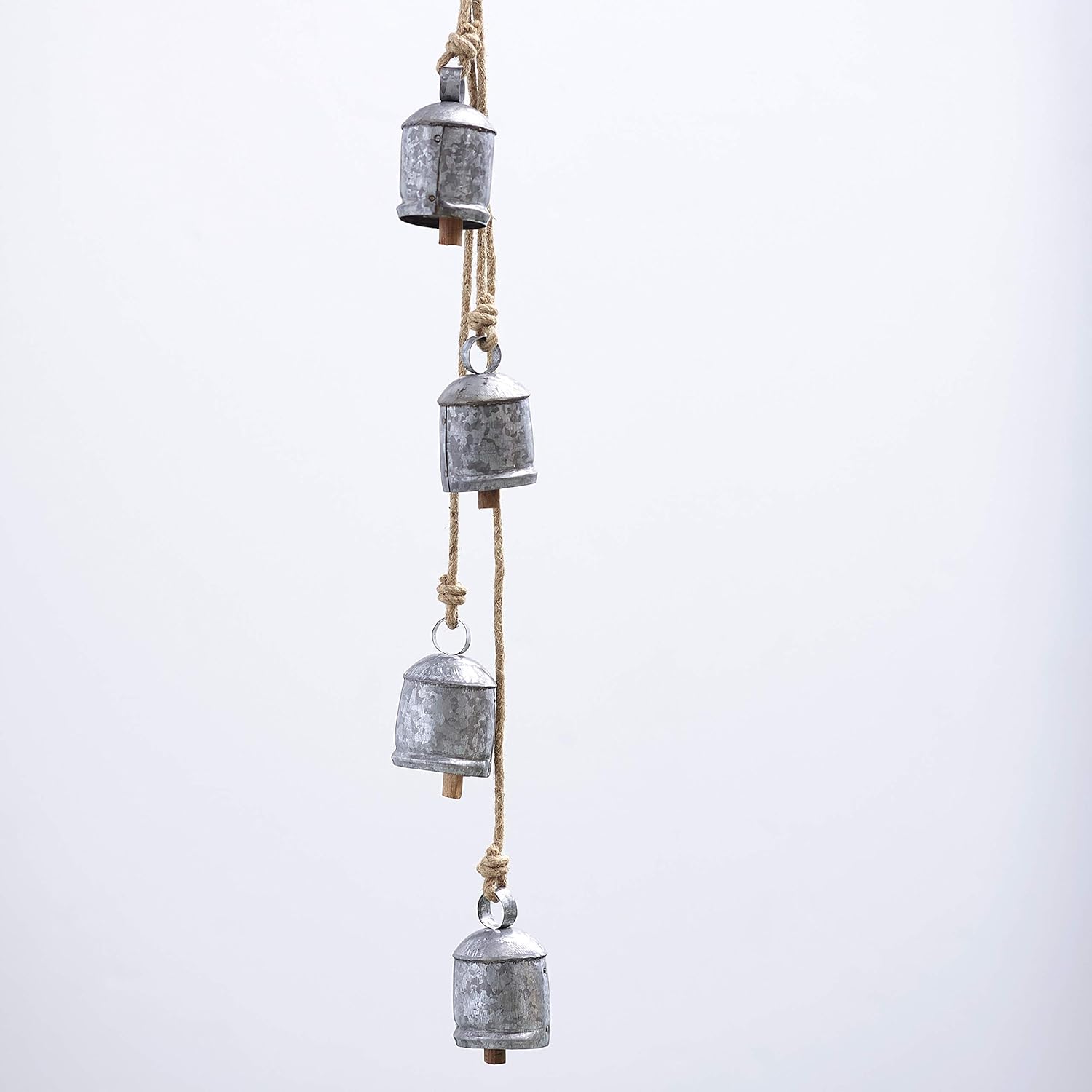 The Lakeside Collection Handcrafted Hanging Bell Cluster Wind Chimes for Outdoors - Gold : Garden & Outdoor