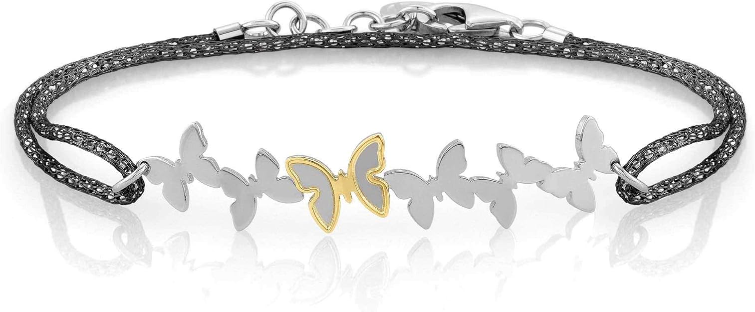 Nomination Butterfly Bracelet in Stainless Steel with Butterflies and