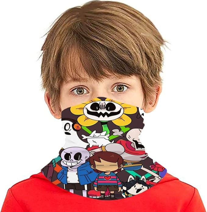 Undertale Kids Neck Gaiter Face Cover Boys Girls Bandanas