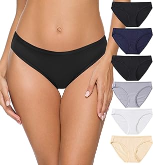 Women’s Underwear Cotton Hipster Panties Breathable Stretch Bikini Panties for Women Pack