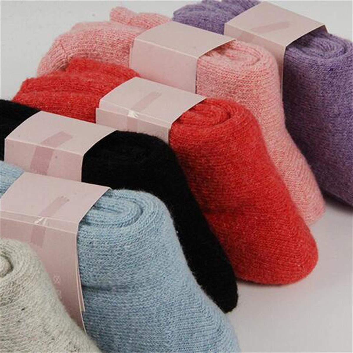 LONGQI - Chaussettes - Femme Bleu Bleu