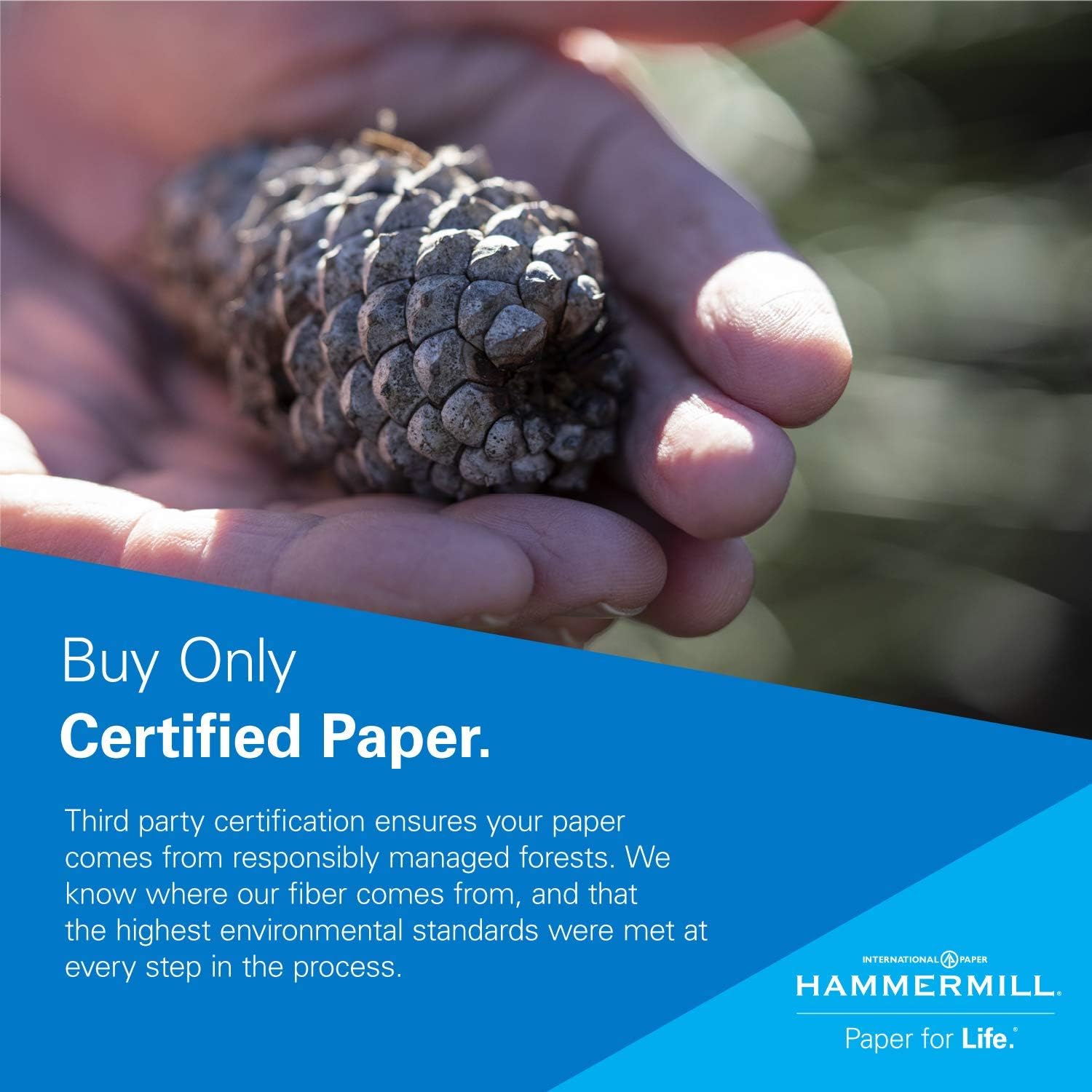 Hammermill Great White 100% Recycled 20lb Copy Paper, 8.5 x 11, 1 Ream, 500 Sheets, Made in USA, Sustainably Sourced From American Family Tree Farms, 92 Bright, Acid Free, Multipurpose Paper, 086790R : Multipurpose Paper : Office Products