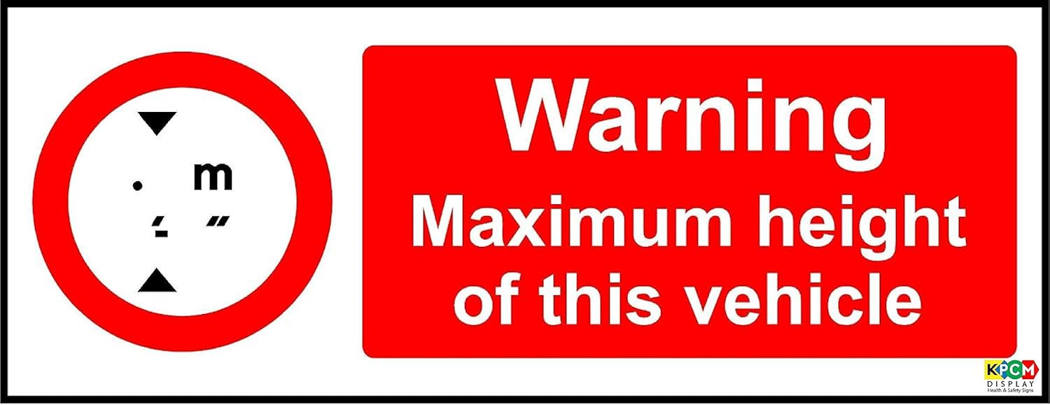 Vehicle Height Width Safety Graphic Large Vehicle Lorry Printed Decal