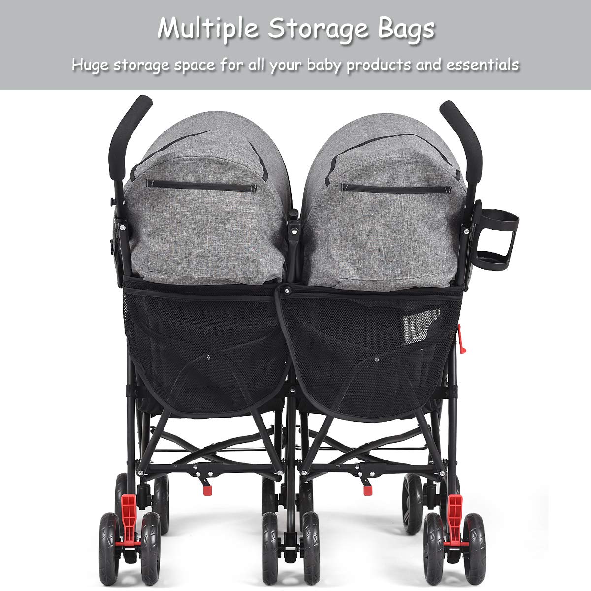 honey joy double stroller