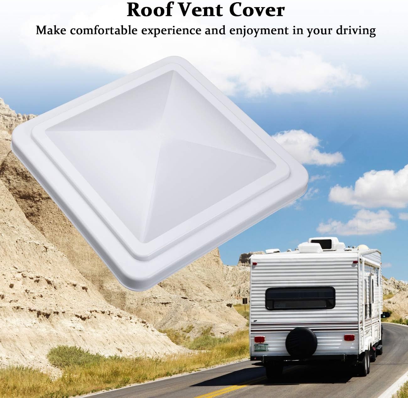 VETOMILE RV Roof Vent Lid Cover Universal Replacement 14 Inch White for Camper Trailer (1 Pack): Home Improvement
