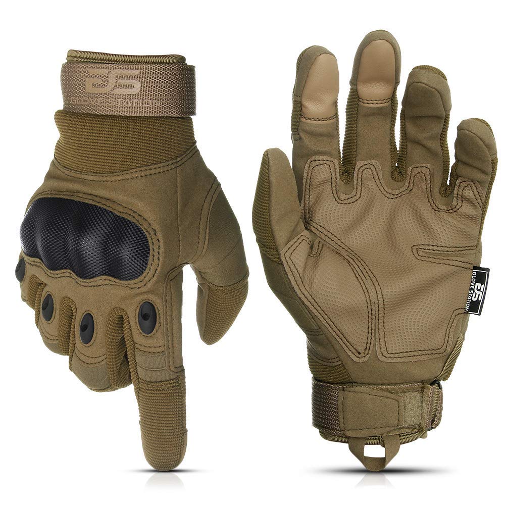 Glove Station The Combat Military Police Outdoor Sports Tactical Rubber Knuckle Gloves for Men