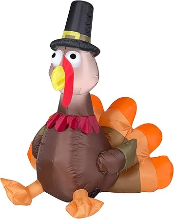 Amazon Com Gemmy Airblown Thanksgiving Inflatables Pilgrim Turkey