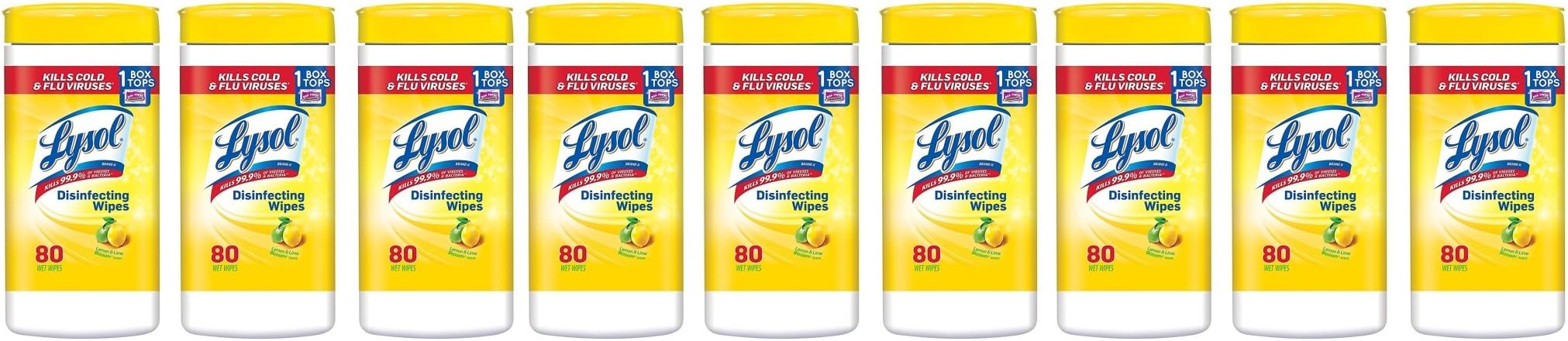 Lysol Disinfecting Wipes Value hdnItH Pack, Lemon & Lime Blossom, 3Pack (240 Wipes)