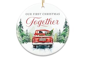 ZAGKOO Christmas Couples Gifts - First Christmas Together Ornament 2025 for Him Her, Boyfriend Girlfriend, Married Couple - First Xmas Ornament - Better Together Unique Wedding Gift Ideas