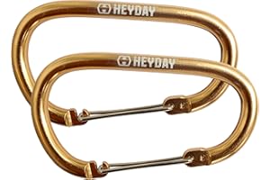 LIFETIME DECOYS Big Gold Aluminum Carabiner Clip – Oversized 5.5" D-Ring with Stainless Steel Spring, Rustproof & Easy-to-Use Hook for Gear, Camping, Decoys & Outdoor Use