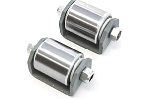 RED HOUND AUTO 2 Weld on Steel Micro 2 Inches Roller Heavy Duty Steel Wheel Caster Grease Fitting RV Trailers