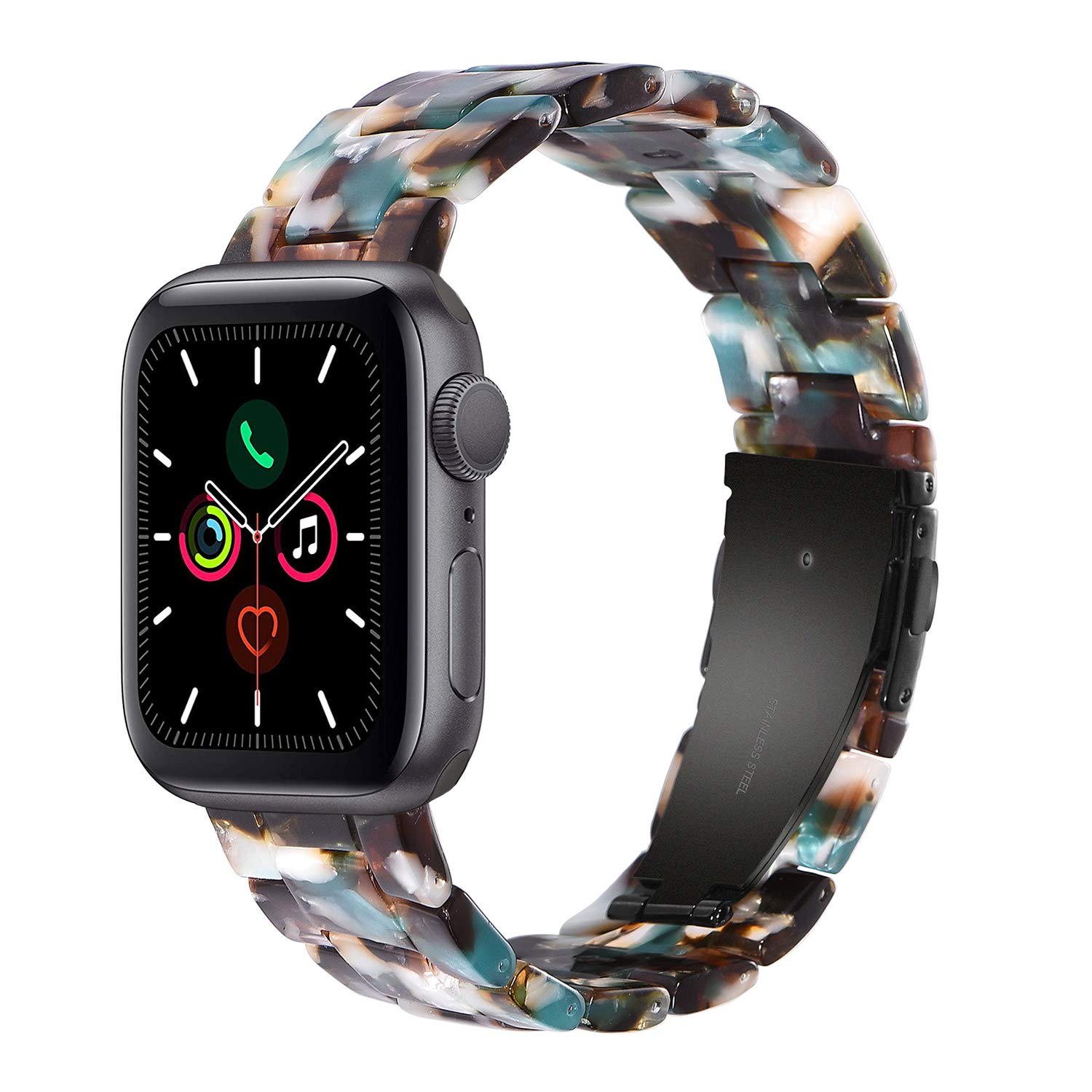 Wongeto Compatible with Apple Watch Strap Ultra 49mm 45mm 44mm 42mm,Lightweight Waterproof Resin Strap for iWatch Apple Watch Ultra, Series 8 7 6 SE 5 4 3 2 1 Women Men (Blue, 42/44/45/49mm)