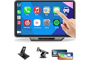 CRROPDA 7 Inch Portable Touch Screen Car Stereo with Wireless Carplay & Android Auto,Mirror Link,Bluetooth,AUX,FM,Siri,Voice Control for All Vehicles